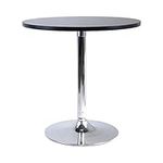 Winsome Wood 29-Inch Round Dining Table, Black with Metal Leg