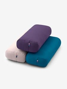 Yogamatters Organic Cotton Rectangular Bolster | Removable Washable Cover | Yoga Bolster Cushion for Restorative Yoga and Meditation (New Berry)