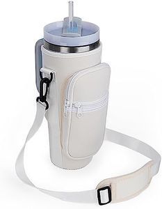 FLAKBOTLE Water Bottle Carrier Bag for Stanley Tumbler 40 oz with Handle, Water Bottle Holder with Pouch and Adjustable Strap, Sleeve Accessories with Pocket for 40 oz Cup