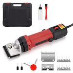 OKSTENCK 500w Cordless Horse Clipper 6-Speed Electric Shearing Machine 2 Detachable Cutting Heads Suitable for Large Livestock (Horses, Cattle, Llamas) Hair Trimming Tool for Thick-Coated Animals.