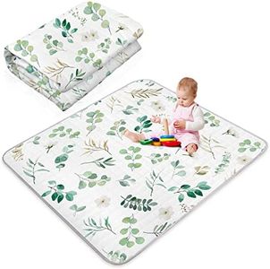 Leaf Baby Play Mat Washable Non Slip Play Mat Foldable Tummy Time Mat Soft Crawling Mat Portable Playmat for Newborn Toddlers Infants Indoor Outdoor