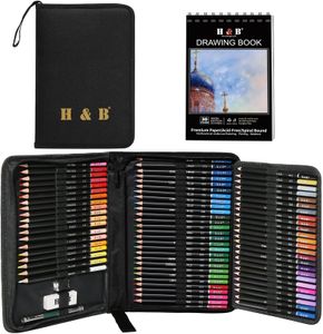 H & B 72-Piece Colouring Pencil Set – Artist Drawing Supplies