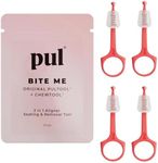PUL Pack of 4 Reusable 2-in-1 Aligner Seating Chewie & Removal Tool — Compatible with Invisalign, Removable Braces, Retainers, Trays – Easy-to-Use Remover & Chew, Dental & Oral Hygiene Care – Pink