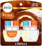 Febreze Odor-Fighting Fade Defy PLUG Air Freshener Pumpkin Roll, .87 fl. oz. Oil Refill, 2 Count