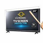 ULTRAMAC 65 inch 3mm Acrylic TV Screen Guard | 9H Hardness | Scratch & Splash Resistant | ISO Certified Protection with Ultra HD Clarity