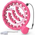 Infinity Weighted hula Exercise Hoop Plus Size for Adults Weight Loss, Smart 30 Knots Fitness Hoop for Women/Men Fitness Aids,with Weight Adjustable Spinning Ball, Fitness and massage 2 in 1