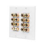 OSD Audio WP16 16 Terminal 7.1 Home Theatre Decora Wall Plate (White)