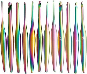 Furls Crochet Hook, Limited Edition Matte Aura Streamline Metal, Ergonomic Handle Crochet Hooks 7" (Matte, H - 5.00MM)