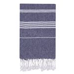 HABER Extra Large 100% Cotton Bath Towel, Size 94 X 178 cm, Quick Absorption and Faster Drying Towel – Ideal for Bath, Beach, Travel, Pool, Yoga (Pack of 1, XL Size, Blue)