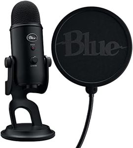 Logitech Blue Yeti Game Streaming Kit with Yeti USB Gaming Mic, Blue VO!CE Software, Exclusive Streamlabs Themes, Custom Blue Pop Filter, PC/Mac/PS4/PS5