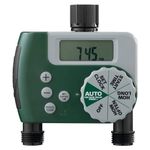 Orbit 58910 Programmable Hose Faucet Timer, 2 Outlet, Green