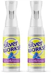 SilverWorks! Shoe Deodorizer Spray For Smelly Shoes, Shoe Odor Elimination Spray, Shoe Odor Spray, Boot, Sneaker, Shoe Smell Eliminator, Stinky Shoes Odor Eliminator, Shoe Freshener, 16.9oz, Pack of 2