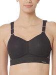 Triumph Women's Triaction Hybrid Lite P EX, Racerback sports bra, BLACK