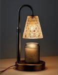 ACED Candle Warmer Lamp with Timer Dimmable, Birthday Gifts for Women Mom, House Warming Gifts New Home Decor, Wax Melt Warmer with 2 Bulbs, Black