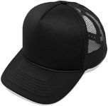 DALIX Plain Trucker Hat In Black