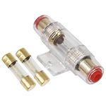 4 6 8 Gauge AWG in-line 50A AGU Fuse Holder with 50 Amp AGU Fuses for Car Audio, Alarm, Amplifier, Compressors, Waterproof Inline Fuse Holders (50A)