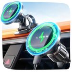 LISEN for MagSafe Car Mount Charger, Magnetic Phone Holder Car Mount【15W Pro Fast Charing】 Vent/Dashboard Wireless iPhone Car Accessories Charger for iPhone 16e 16 Pro Max Plus 15 14 13, Black