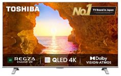 TOSHIBA 126 cm (50 inches) C450ME Series 4K Ultra HD Smart QLED TV 50C450ME (Silver)