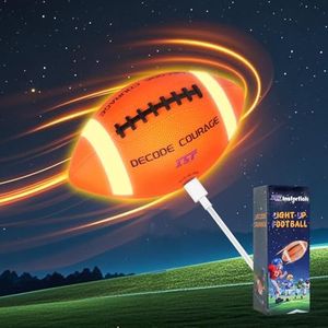 Insforfich Light Up Football - Glow in The Dark LED Football for Kids & Adults for Birthday Parties & Outdoor Night Games | Fun Sports Ball for Up 6 Ages