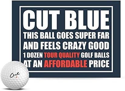 Cut Blue Golf Balls, 4 Piece Urethane (One Dozen)