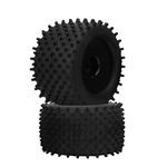 RC Car Tire, 155mm Rubber Tire 82mm Hub Wheel Upgrade Parts for Monster Truck 1/8 RC Racing Car