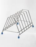 D.k 11® Stainless Steel Plate&Lid Rack Holder|Plate Stand|Dish Stand Utensil Rack For Kitchen - 6 Sections Lid Stend For Kitchen Dining Table&Kitchen Cabinets Storage Racks,Tiered Shelf,2 X 5 X 3 Cm