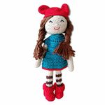 Clapjoy Soft Hand Knitted Cotton Thread Doll | Crochet |Handmade Toys| Child Safe | for Babies 6 Months to 13 Years| for Birthday Gifts | Return Birthday Gifts | Gifting for Decoration