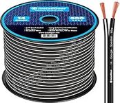 InstallGear 14 Gauge AWG Speaker Wire True Spec and Soft Touch Cable Wire (500ft White/Black) for Car Speakers, Stereos, Home Theater Speakers, Surround Sound, Radio 14 Gauge Wire/Speaker Cable