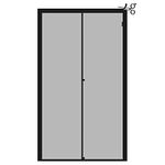 Yotache Adjustable Screen Doors with Magnets Fit Doors Size Width 36" - 40" Height 81" - 83", Strengthened Fiberglass Mosquito Net with Full Frame Hook&Loop Strip