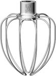 Heavy Duty Whisk Attachment for KitchenAid Bowl-Lift Stand Mixers With 6QT Glass Bowl- Extra Thick Stainless Steel Wire Whip for Fast Whipping, Perfect for Large Batches, Dishwasher Safe