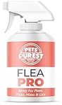 Pets Purest Flea Treatment For Dogs, Cats & Pet - All Natural Mite, Lice & Tick Remover Flea Spray for Puppy, Kitten, Rabbits, Ferret, Hamster, Horse & More - 500ml