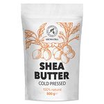 Shea Butter 500g (Unrefined) - 100% Pure & Natural - Sheabutter for Beauty Care - Moisturiser for Hair - Skin - Lips - Face - Body - Good for Beauty - Massage - Cold Pressed