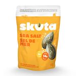 Skuta Dry Roasted Pumpkin Seeds | Delicious Pepitas Snack High Protien, High Fibre and Low Carb | Paleo and Keto Friendly Snack Non-GMO | Sea Salt - 6 Pack