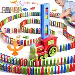 Doloowee Domino Train Toy Set, Automatic Domino Train with 307 Dominos Blocks, Dominoes Toys for 3 4 5 year olds boys girls