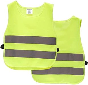 BLUE PANDA Kids Reflector Vest - 2-Pack High Visibility Vests, Reflective Vests for Outdoor Night Activities or Construction Worker Costume