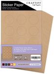 Round Kraft Labels Stickers Printab