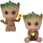 Groot Planter Pot,Baby Groot Flowerpot, Garden Pots Groot Tree Man Flower Pot or Pens Holder for a Tiny Succulents Plants for Kids (A)