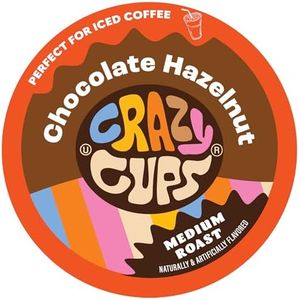 Crazy Cups Flavored Hot or Iced Coffee for Keurig K-Cup Machines, Better Than Hazelnut, Recyclable Pods, 22 Count