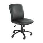 Safco Products High Back Big and Tall Swivel Desk Task Office Chair, 27" W x 30-1/4"D x 40-3/4-44-3/4" H, 500 lbs. Weight Capacity, for Professional or Home, Black Vinyl