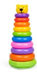 TOYZTREND Plastic Baby Kids Teddy Stacking Ring Jumbo Stack Up Educational Toy Assorted color Rings Tower Construction Toys