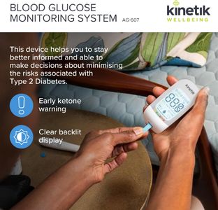 Kinetik Blood Sugar Monitor – Glucose Testing Kit