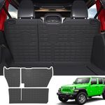xipoqix Backrest Mat Compatible with 2018-2024 Jeep Wrangler JL Unlimited 4X4 Cargo Mat TPE Back Seat Protector Replacement for 2018-2024 Jeep Wrangler JL Accessories (Fit 18-24 JL 4X4, Backrest Mat)