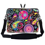 Meffort Inc 17 17.3 inch Neoprene Laptop Sleeve Bag Carrying Case with Hidden Handle and Adjustable Shoulder Strap - Arts Design