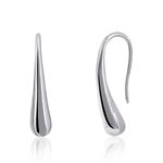 Silver Teardrop Pull Through Earrings 925 Sterling Silver Earrings Drop Dangle Earrings Handmade Threader Earrings for Women