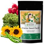 5 Canadian Plant Seed Varieties - Cilantro, Kale, Peas, Radish, Sunflower - Starter Seed Pack by Limitless Growth