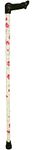 Arthritis Grip Cane - Folding, adjustable, Right Handed - Pink Flowers