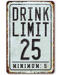 Metal Retro Tin Sign Drink Limit Art Gift Vintage Antique Plaque Bar Men Cave Home Bedroom Wall Décor Sign