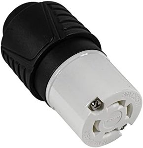HQRP US Cord Connector NEMA L14-30C Locking Female Plug Compatible with Generator, 30 Amp, 125/250 Volt, 3 Pole, 4 Wire Grounding, Industrial Grade Heavy Duty, UL Listed