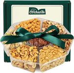 Assorted Nuts - Gourmet Fathers Day Gift Basket With a Variety of Freshly Roasted Nuts - Beautifully Packaged Gift for Birthday, Sympathy, Halloween, Thanksgiving. (7 Sectional Ultimate Family Pack)