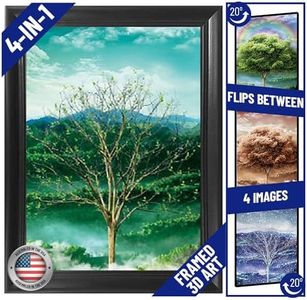 Four Seasons Tree 3D Poster Wall Art Decor Print | 14.5x18.5" | Beautiful Nature Scene of Changing Spring Colors Lenticular Posters & Pictures